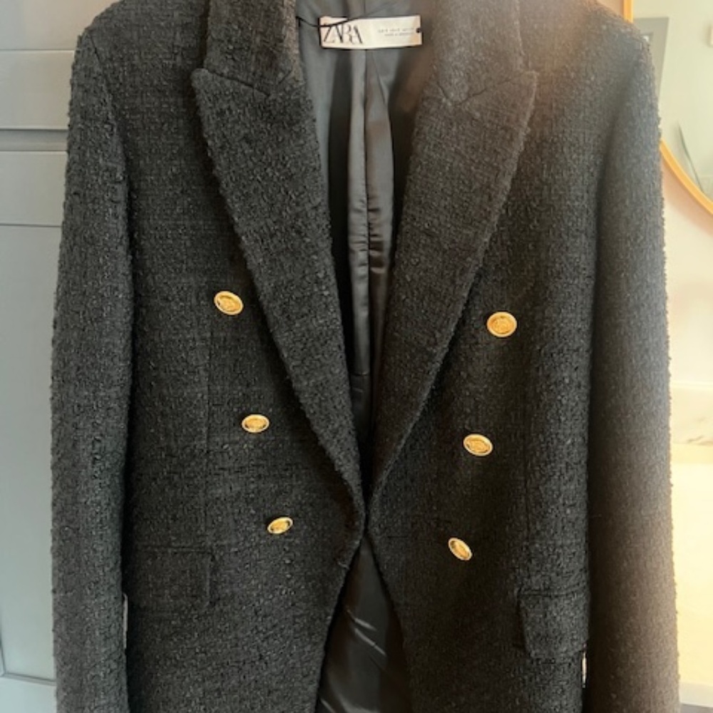 Zara Double-breasted Blazer - Picture 2 of 2